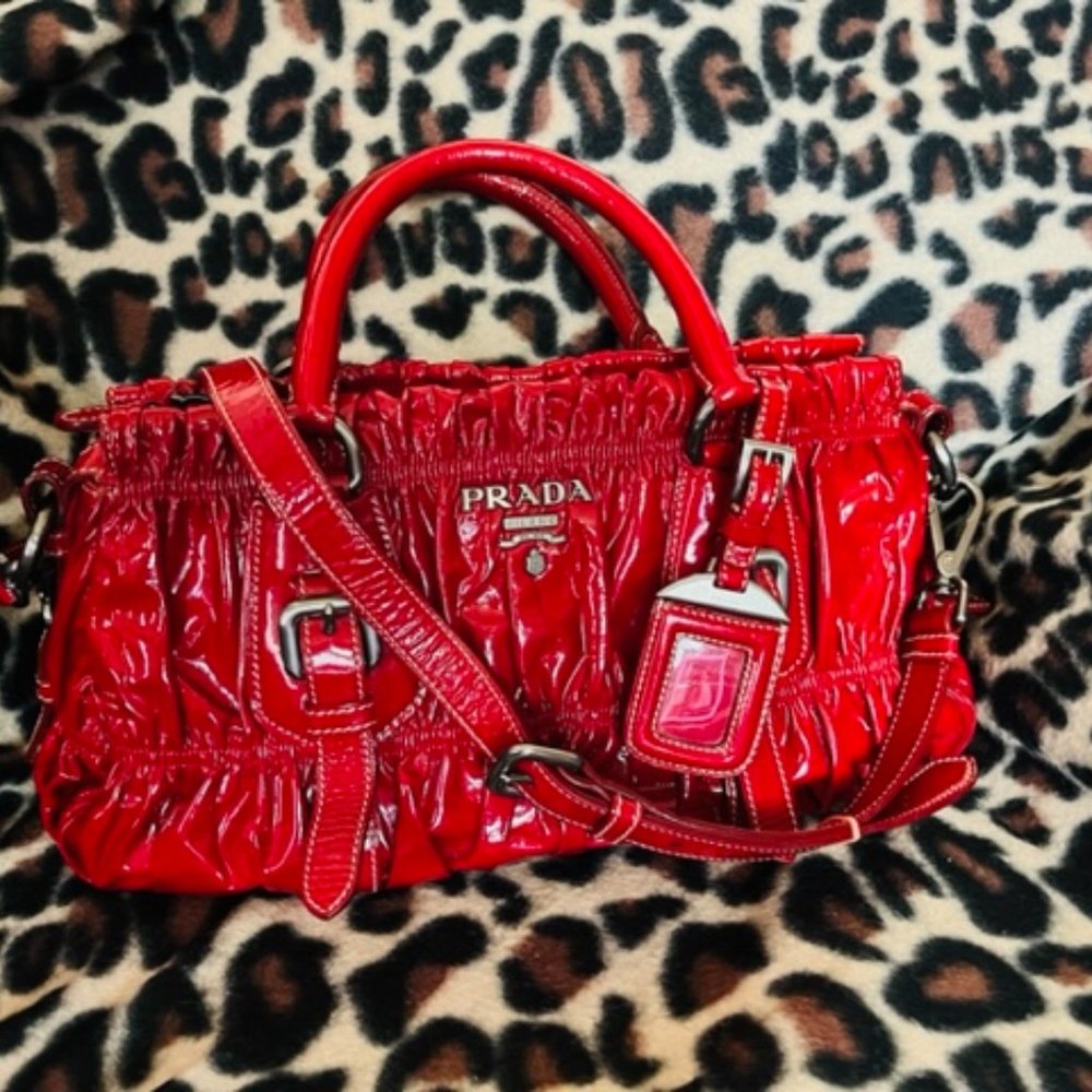 Prada leather crossbody handbag